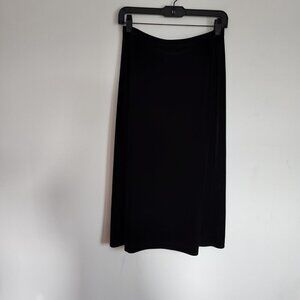 Ladies Petite SZ PS Notations Black Velvet Midi Skirt